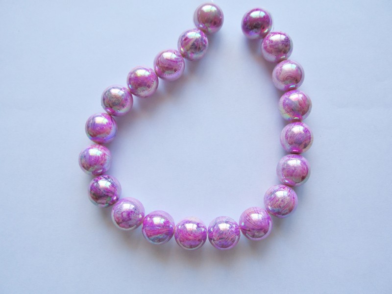 (image for) Pink Acrylic Pearlized Rounds #1423